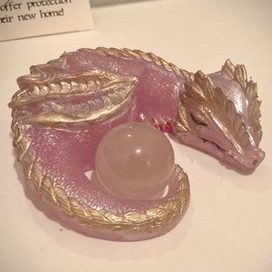 Rose Quartz Dragon & Crystal Sphere Set! 🐉🌹🥀